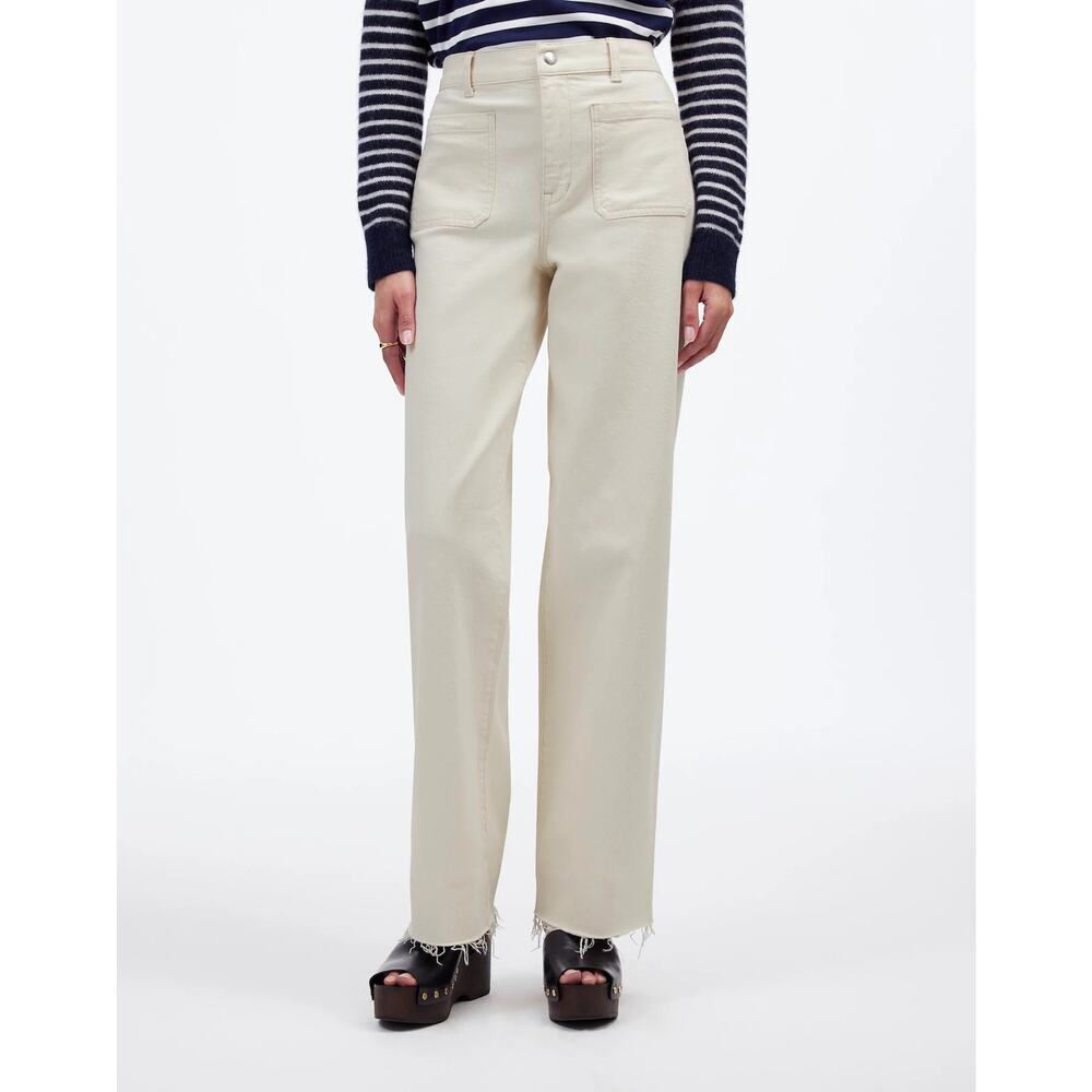 Madewell The Emmett Wide-Leg Full Length Jeans Patch Pocket Edition Size 30 NWOT